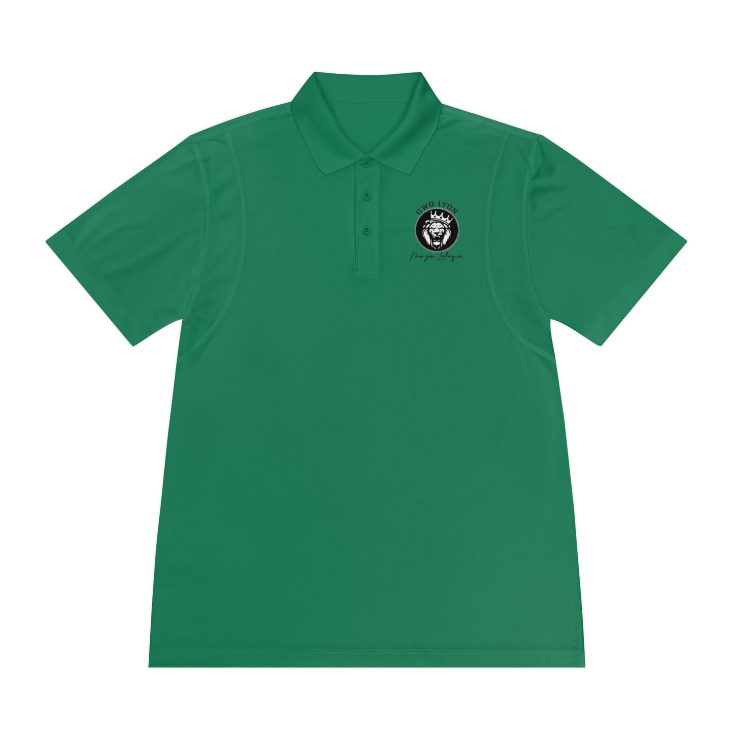 Men's Sport Polo Shirt - Gwo Lyon Nan Zòn Lakay ou