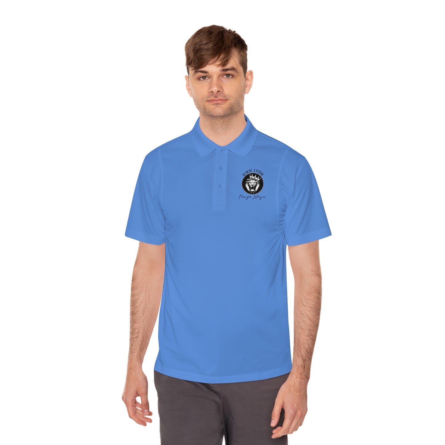 Men's Sport Polo Shirt - Gwo Lyon Nan Zòn Lakay ou