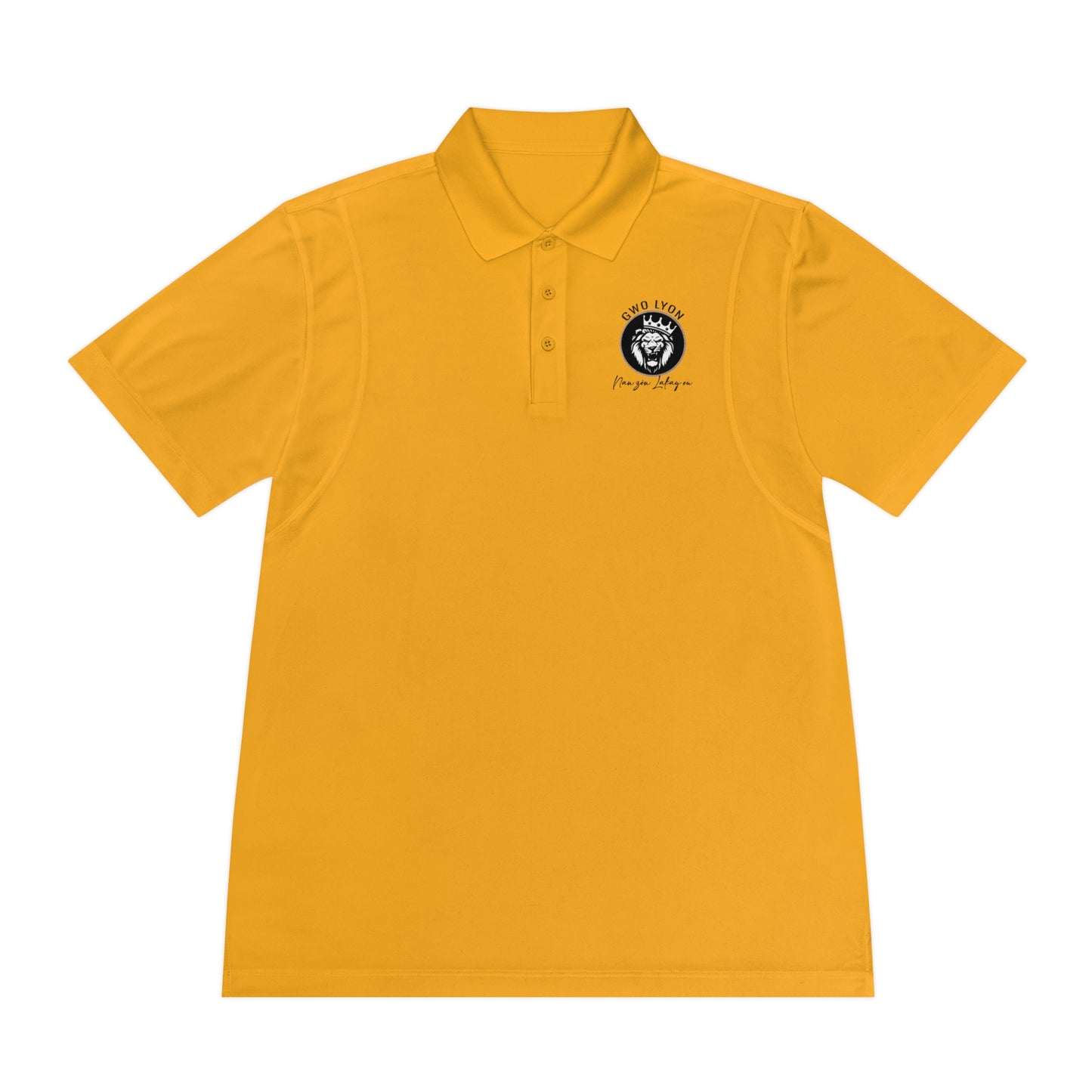 Men's Sport Polo Shirt - Gwo Lyon Nan Zòn Lakay ou