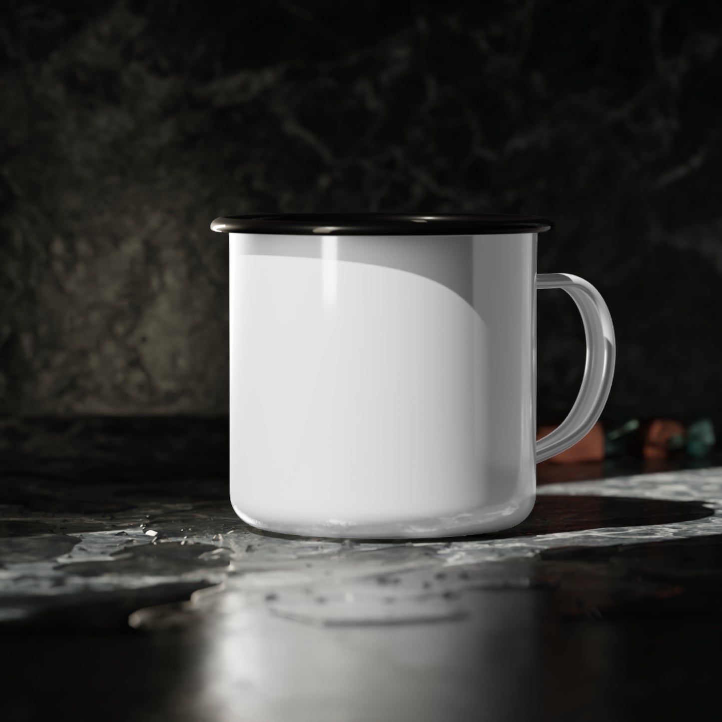 Enamel Camp Cup -Pòt Kafe - Left Handed