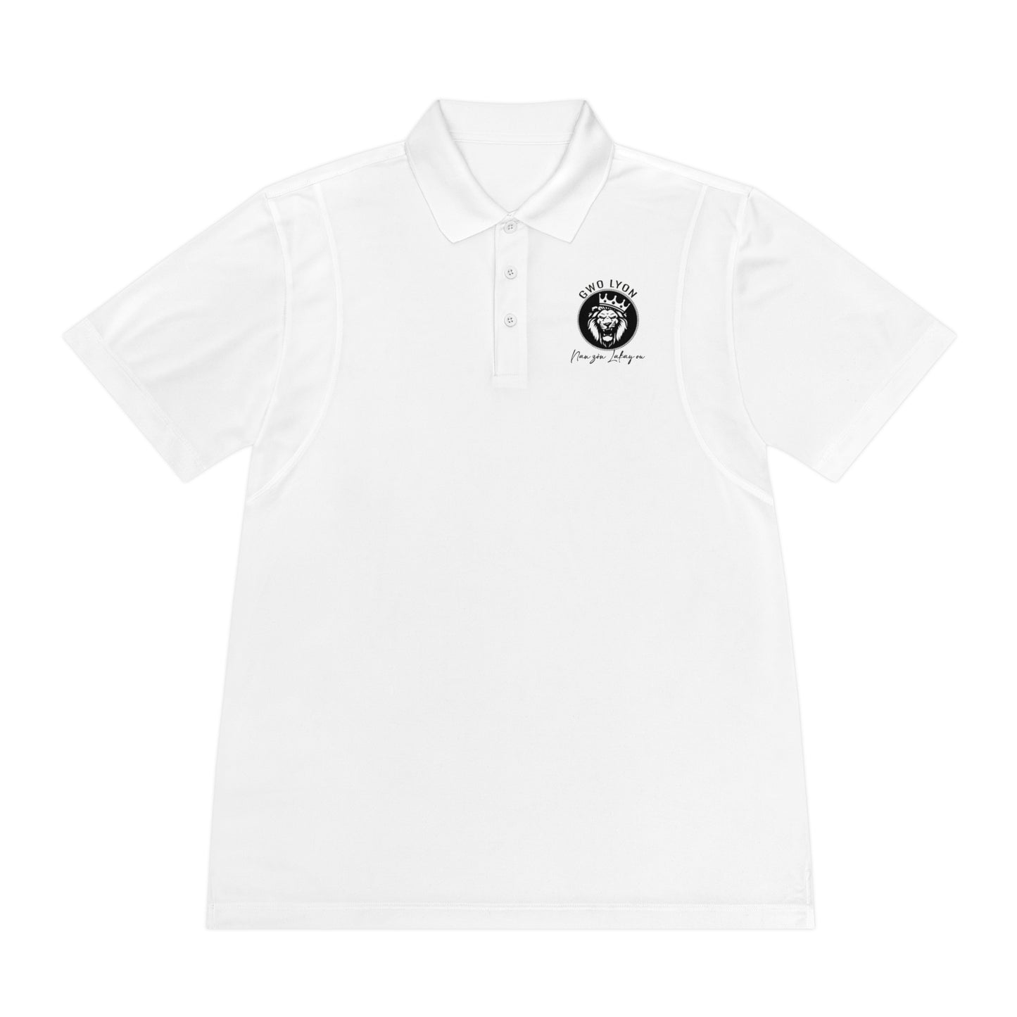 Men's Sport Polo Shirt - Gwo Lyon Nan Zòn Lakay ou