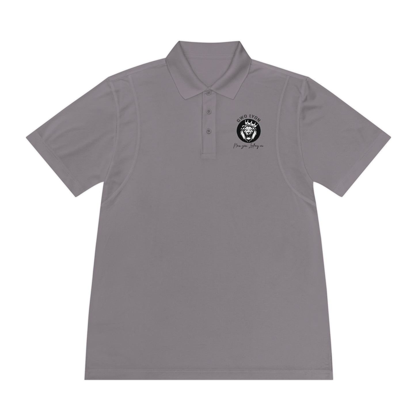 Men's Sport Polo Shirt - Gwo Lyon Nan Zòn Lakay ou