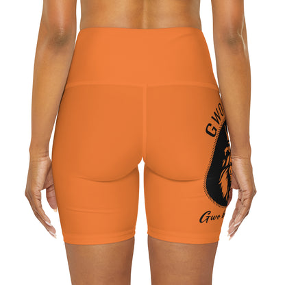 High Waisted Yoga Shorts (AOP)