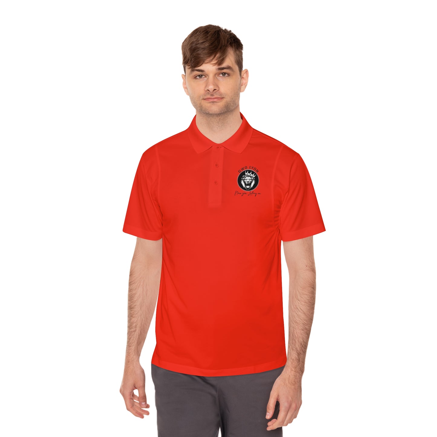 Men's Sport Polo Shirt - Gwo Lyon Nan Zòn Lakay ou